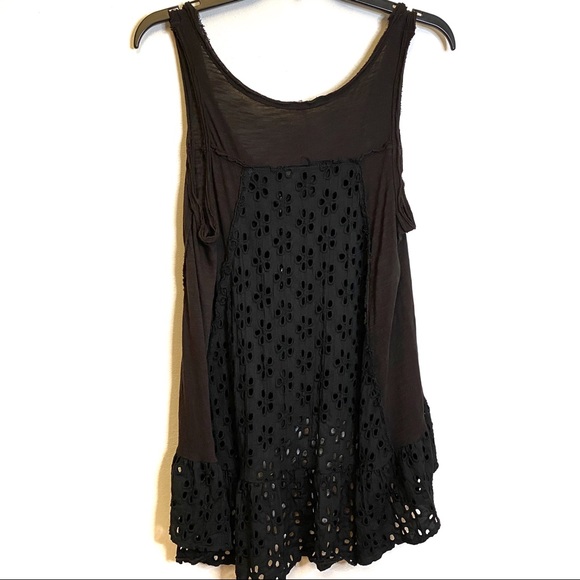 Free People Lace Up Tank Top with Ruffle D… - Picture 2 of 5